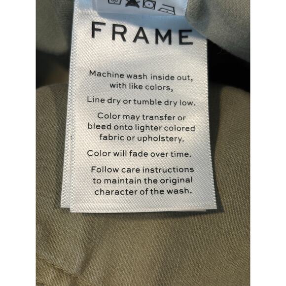 Frame High Waist Cargo Utility Pants Cotton Stretch Size 27 Flaws - Picture 10 of 13